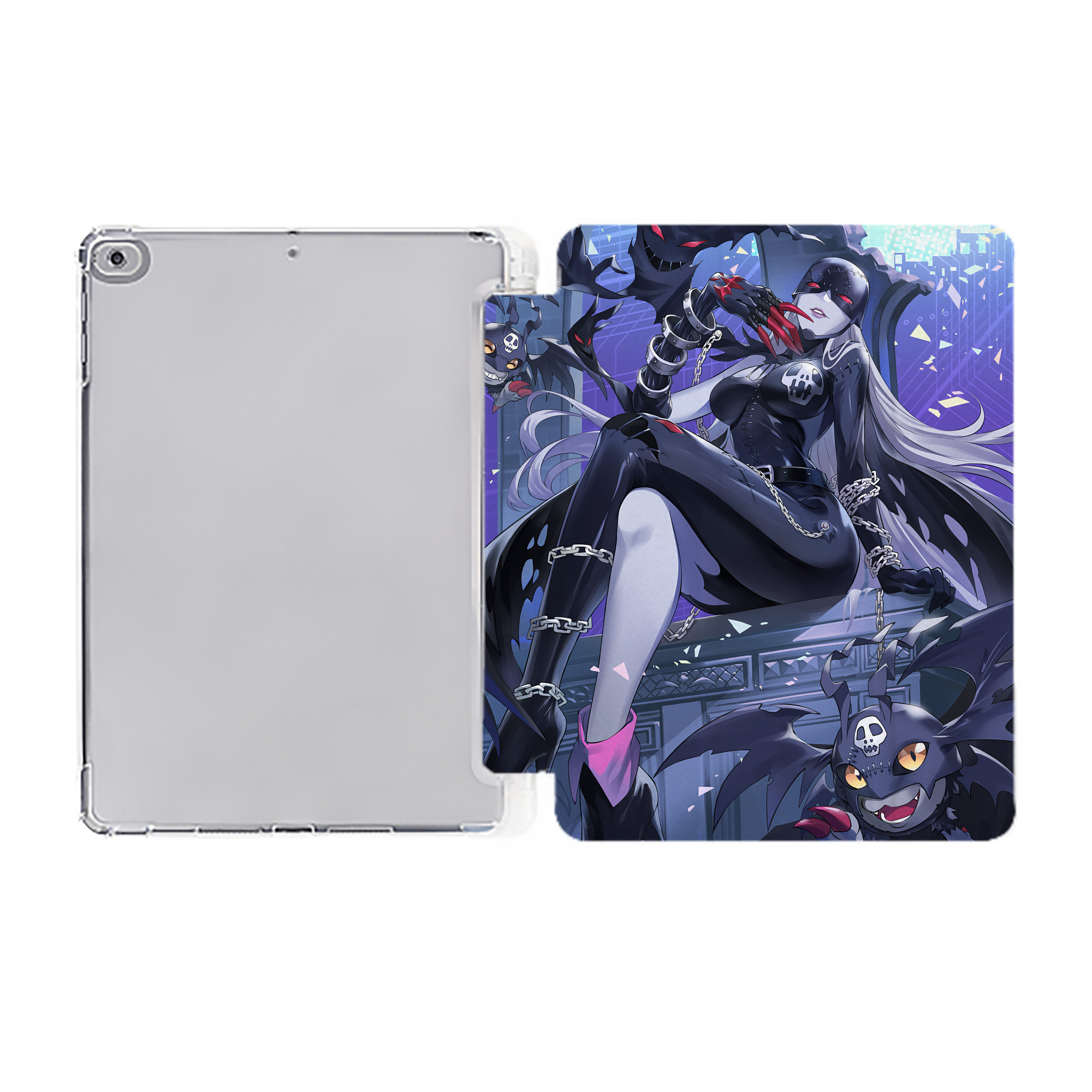 （画像用） Digimon デジタルモンスター/デジモン IPad ケース ペン収納付き 三つ折りスタンド PUレザー×シリコン 対応機種9.5/10.5/10.9インチ